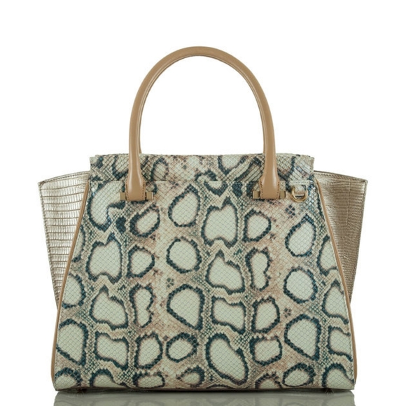 Brahmin Priscilla Pearl Lummus Leather Satchel with Matching Wallet - Picture 14 of 16